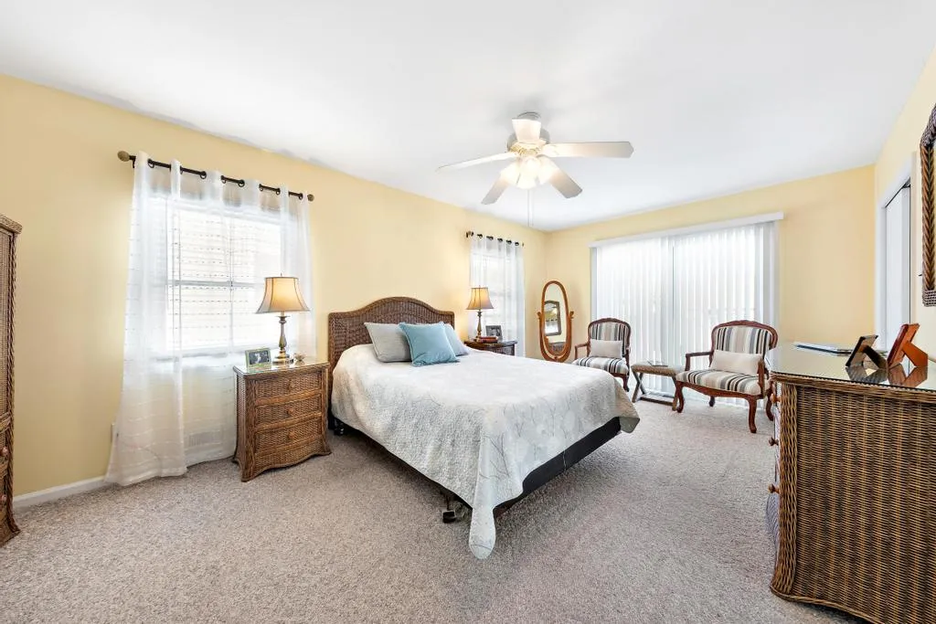 Master bedroom with deck.