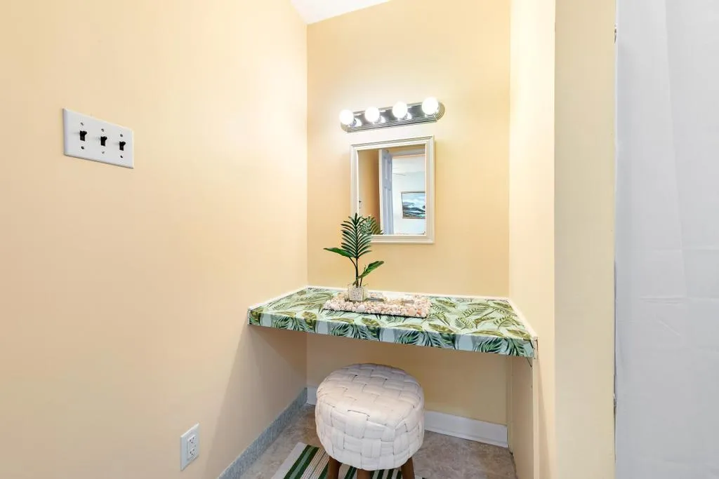 One of two full baths.