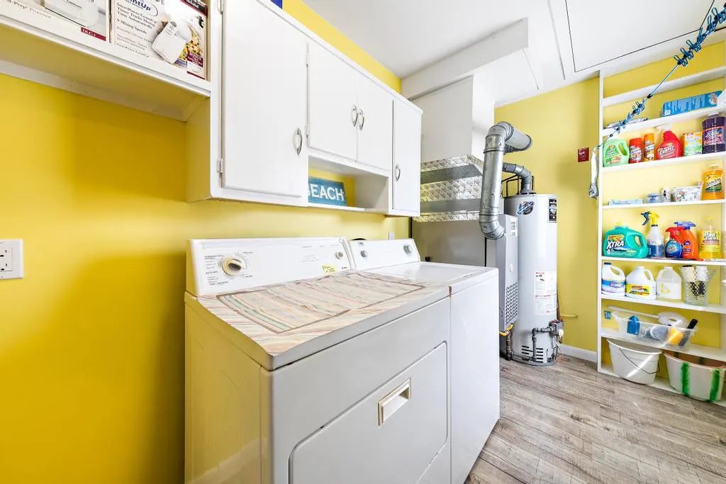 Full entire laundry room.