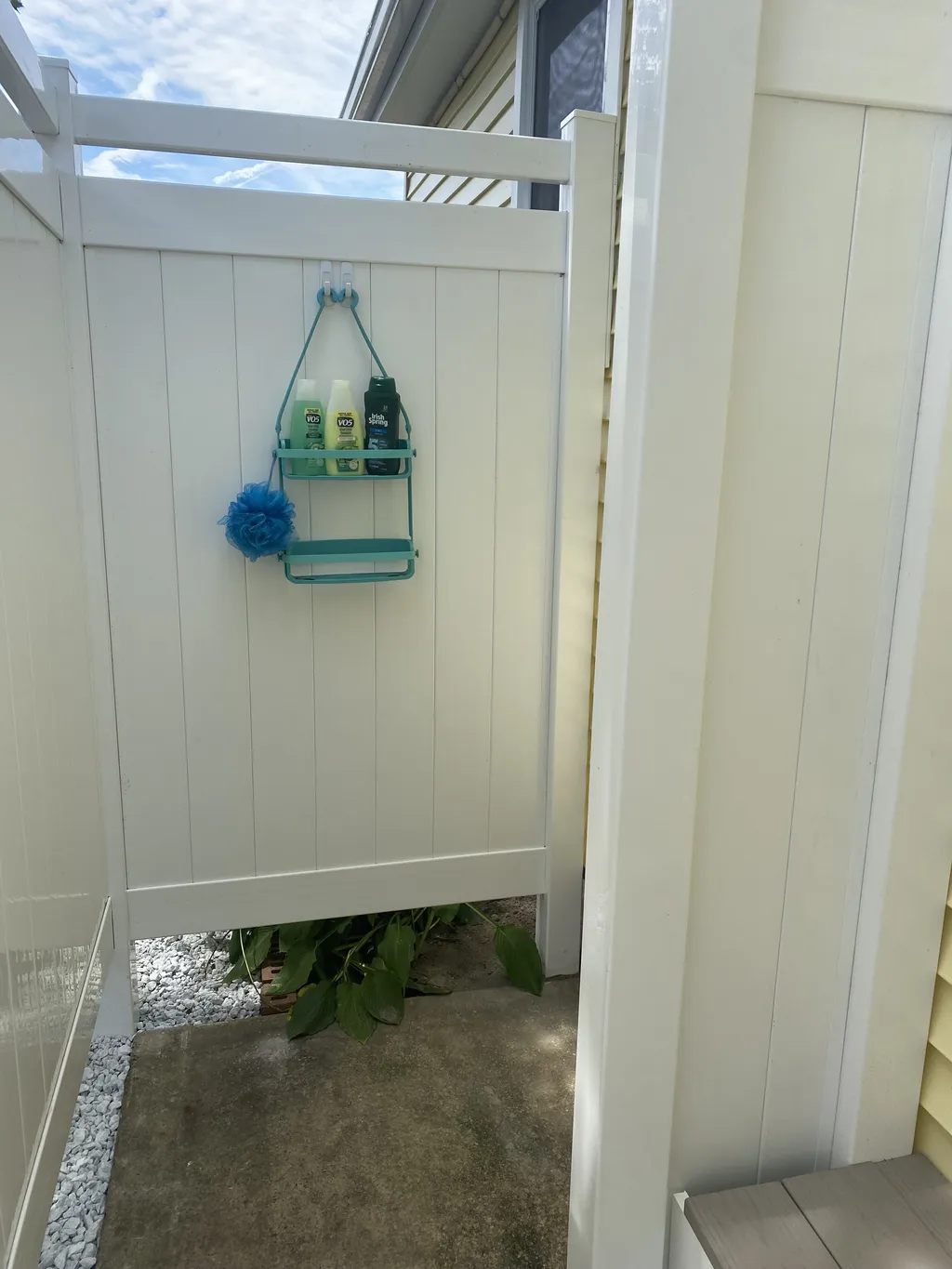 Updated outdoor shower