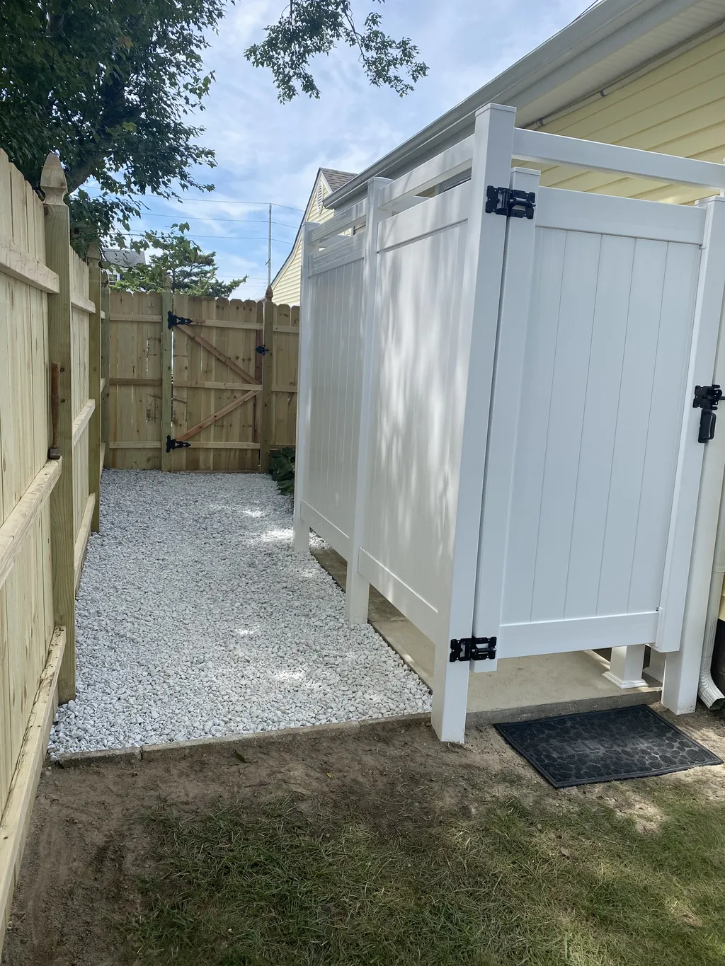 Updated outdoor shower