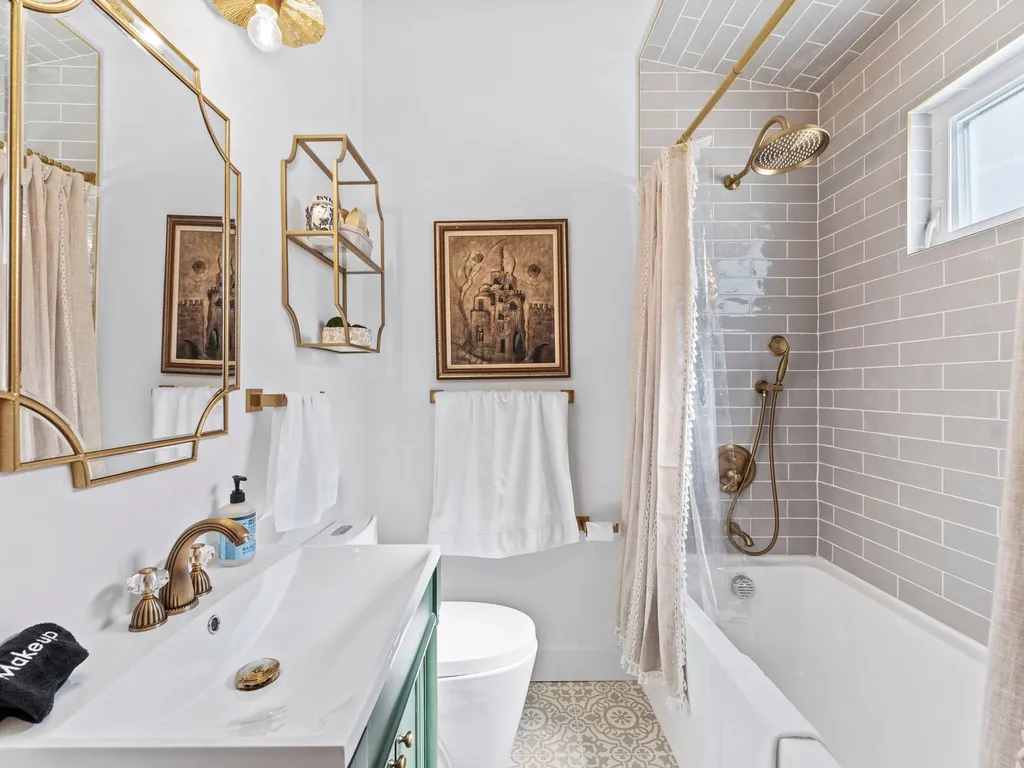 Full bathroom with bathtub