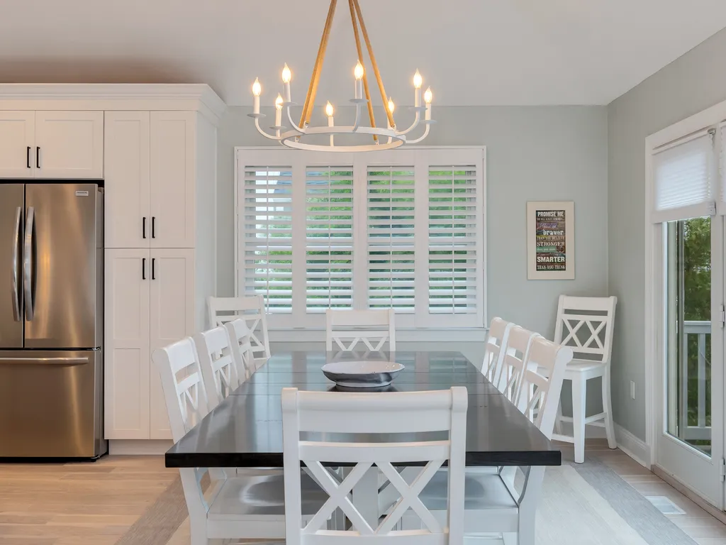 Enjoy meals together in this stylish dining area