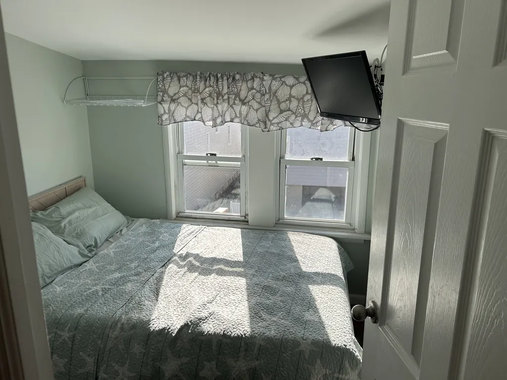 Double bed bedroom with ocean views.