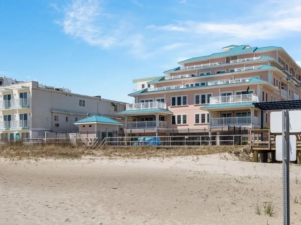 View of Stockton Beach House from the beach