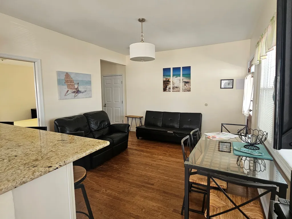 View from Kitchen to living/dining space