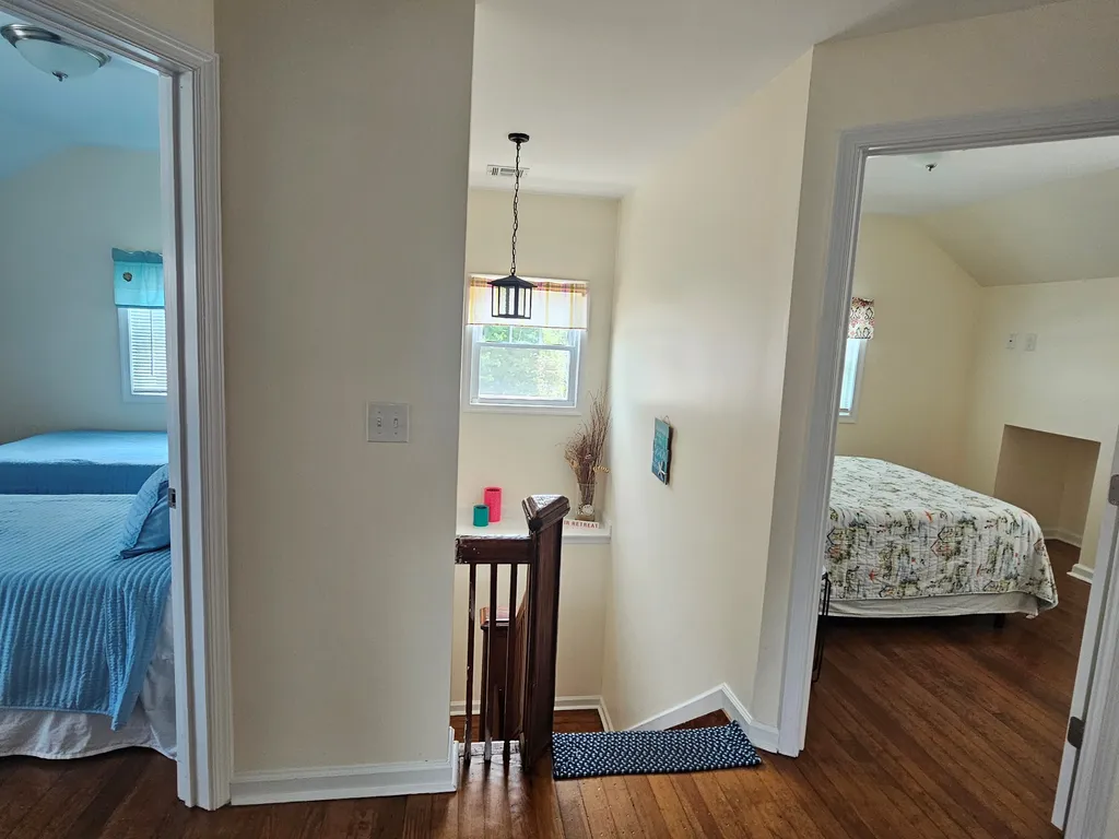 opposite side of hallway facing stairs