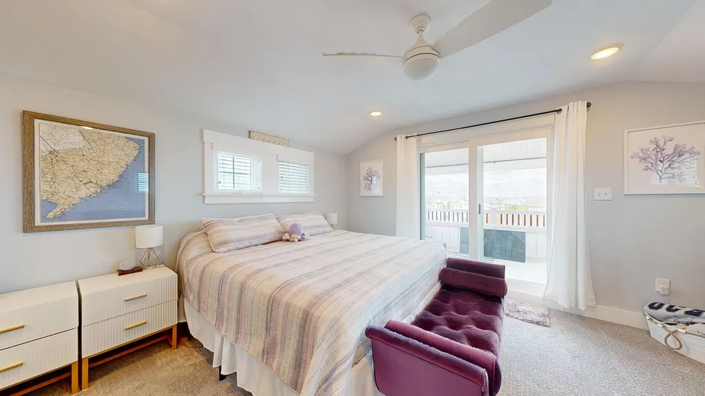 4th floor master bedroom suite with private full bath and private deck with ocean views