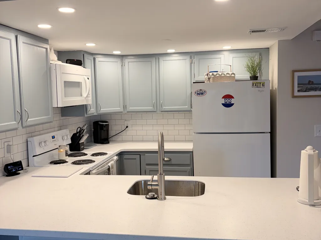 Kitchen view from living room.