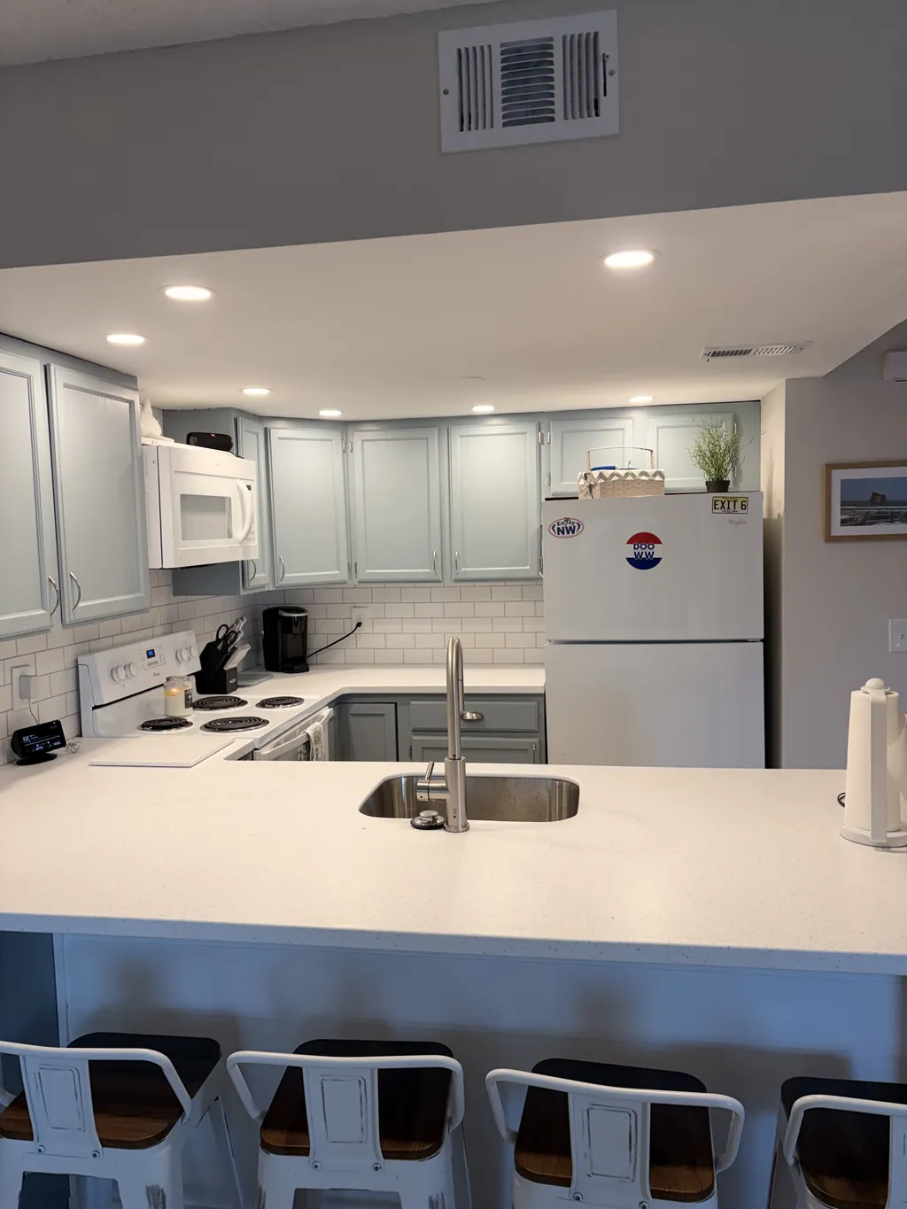 Kitchen view from living room.