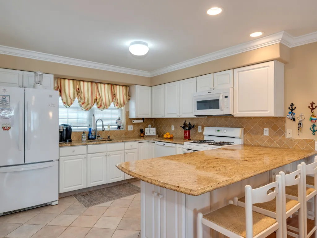 Kitchen with Stool Eating Area