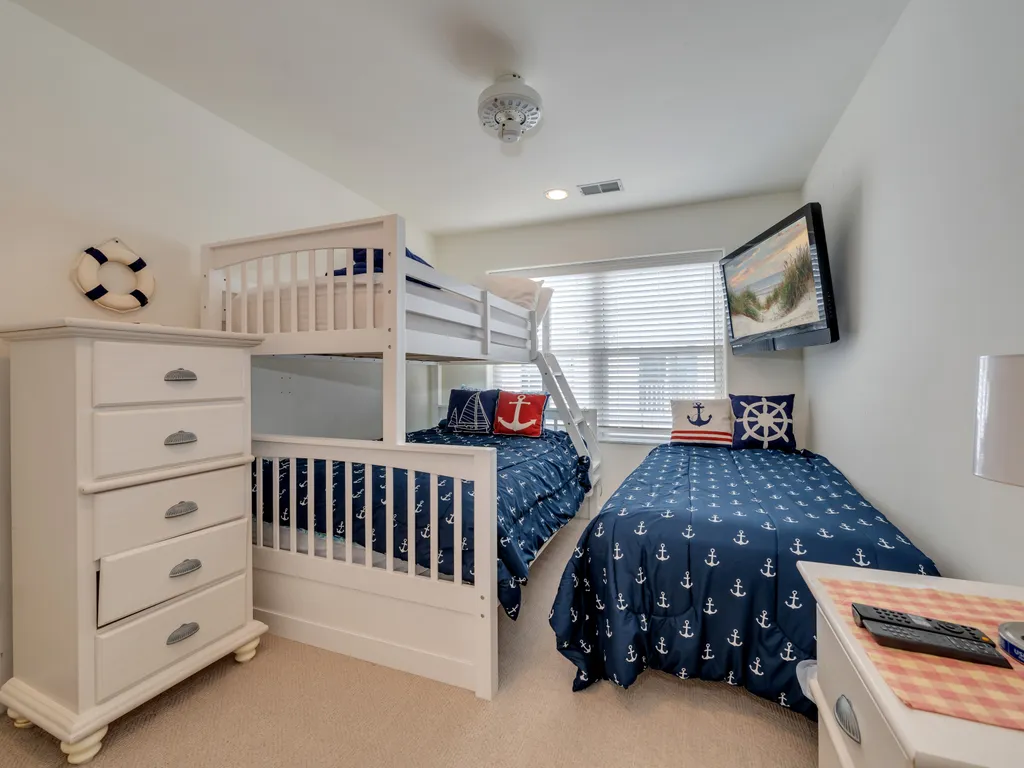 4th Bedroom - 1 Full and 2 Single Beds