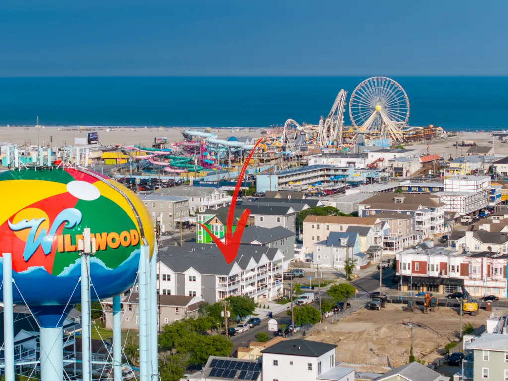 Aerial View -   blocks from boardwalk &amp;amp; beach 