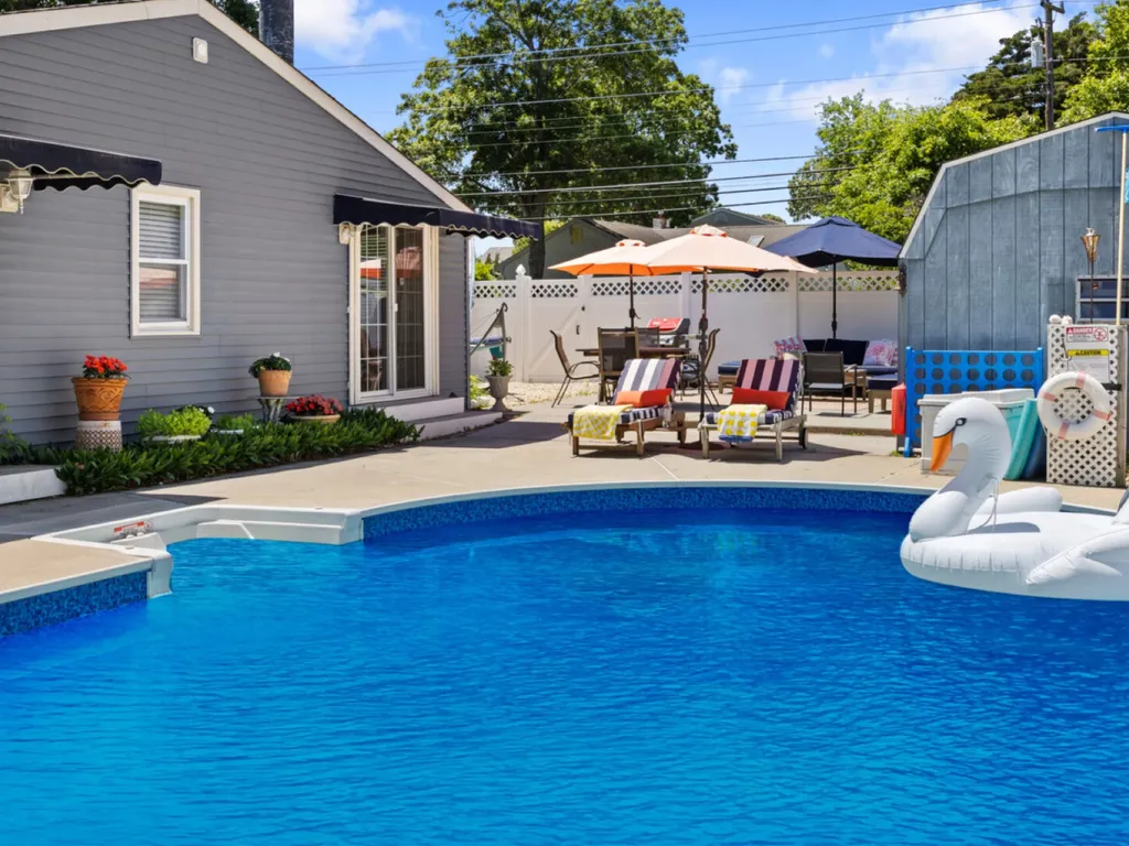 30 foot in-ground salt water pool