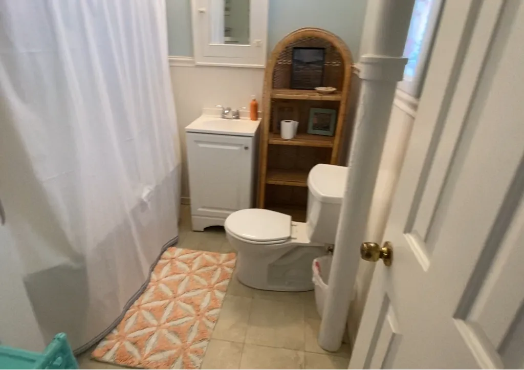 Bathroom with clawfoot bath tub