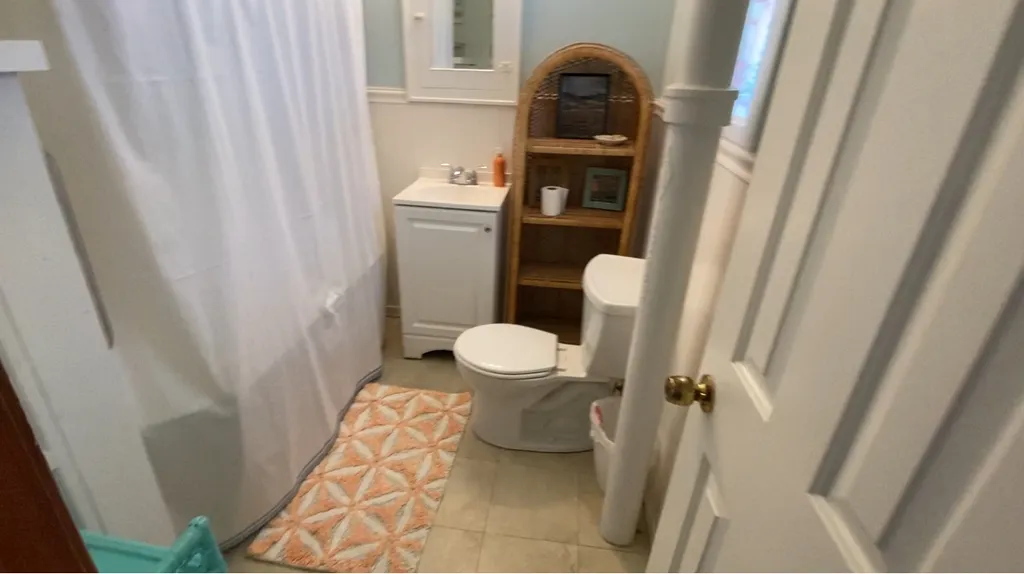 Bathroom with clawfoot bath tub