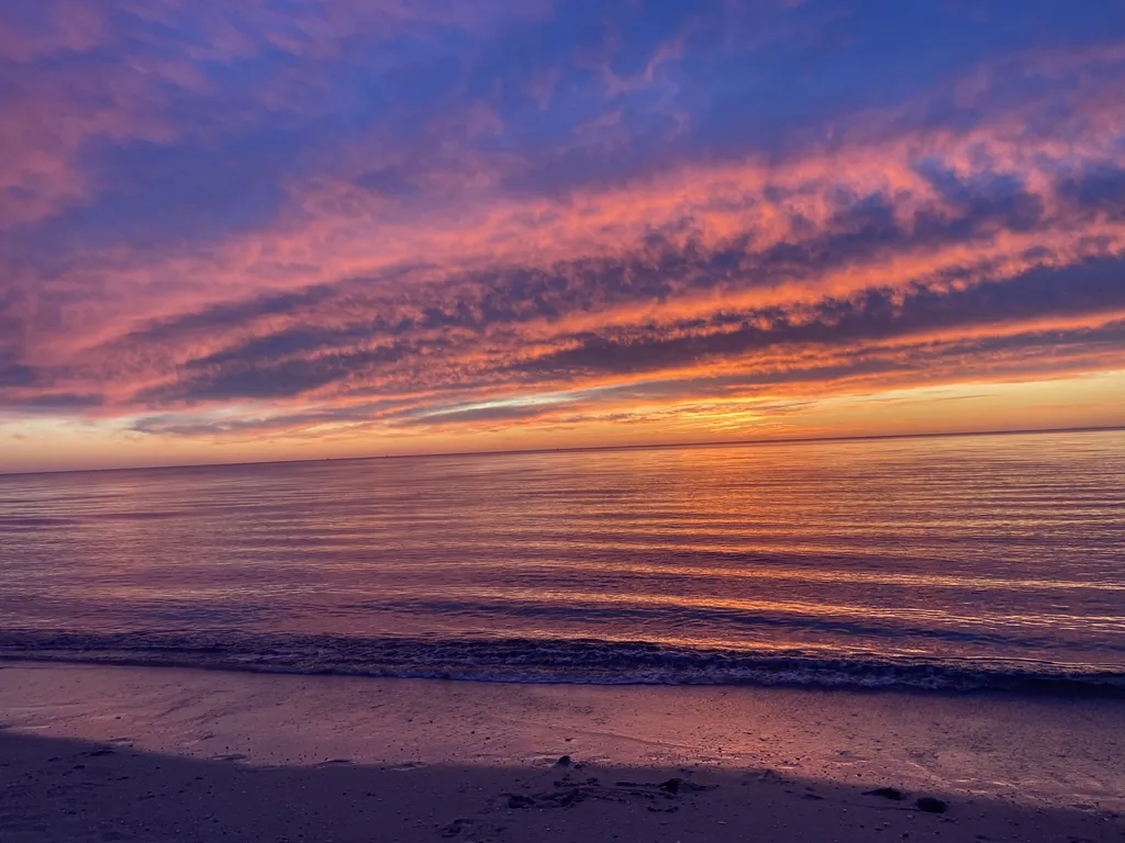 Sunset at Cape May bay