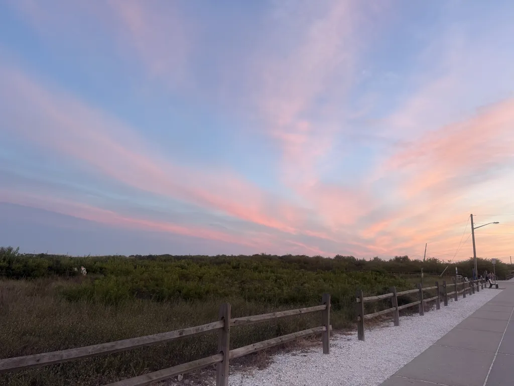 Sunset on the bike path