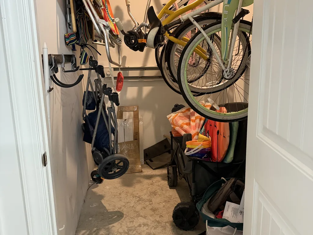 Storage with Bikes/Beach Supplies