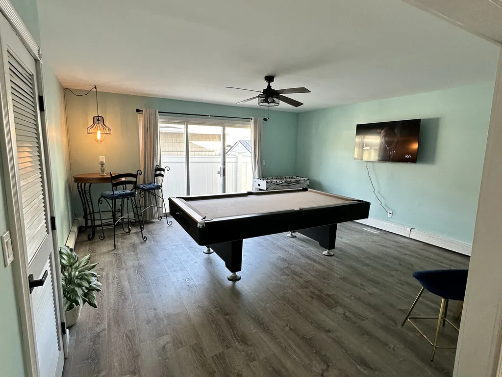 game room view from kitchen