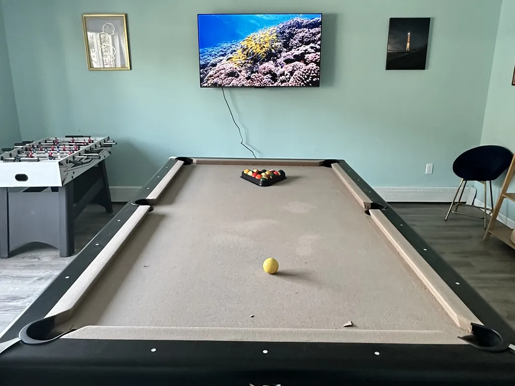 game room with 55&amp;quot; smart tv