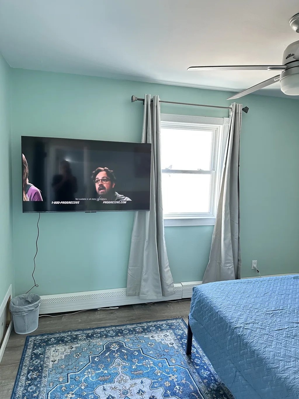 queen bedroom #1 with 55&amp;quot; smart tv