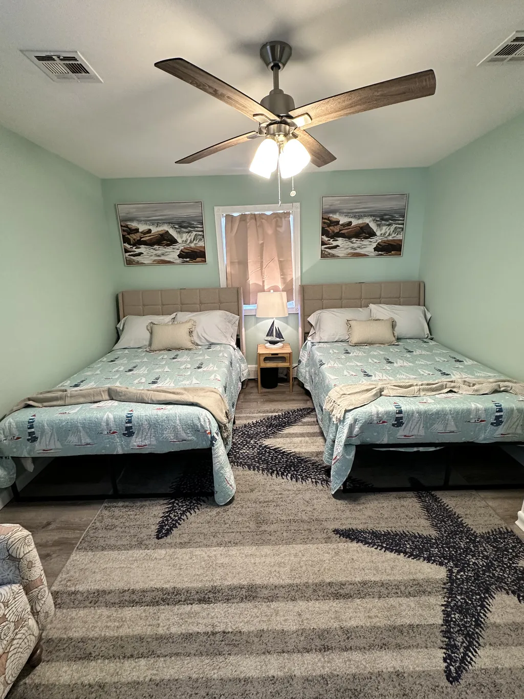 bedroom # 3 with double full beds