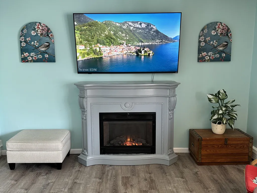 living room with smart tv