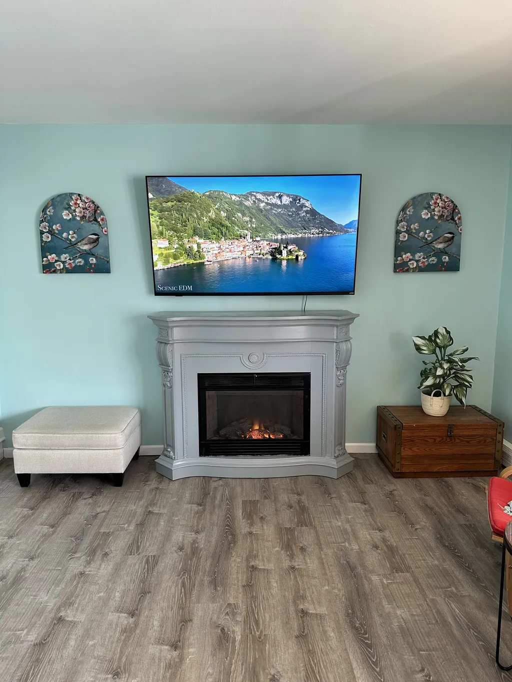 living room with smart tv