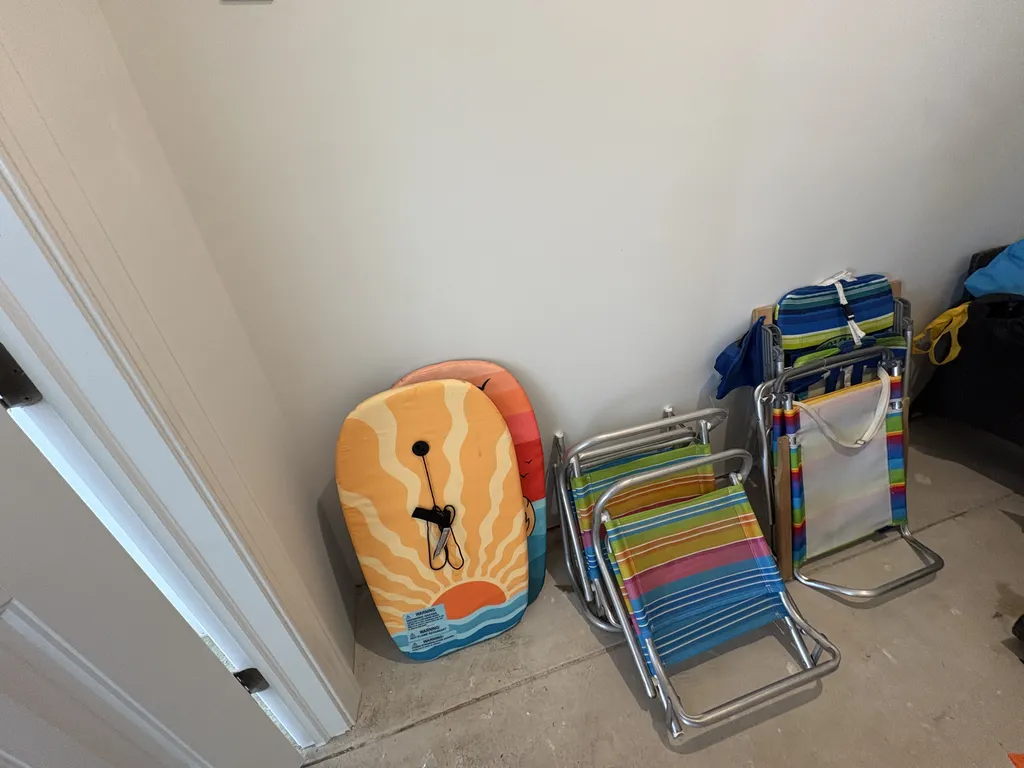 Beach Chairs and Boogie Boards for Guest use