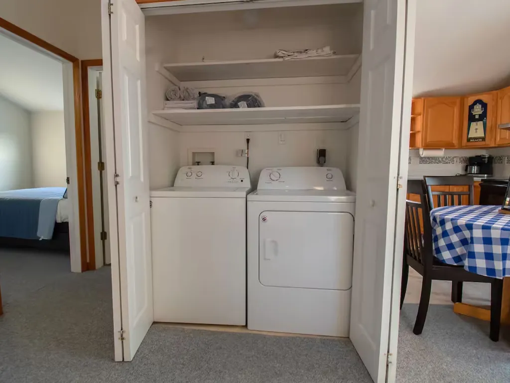 The second floor laundry area adds convenience to beach life.