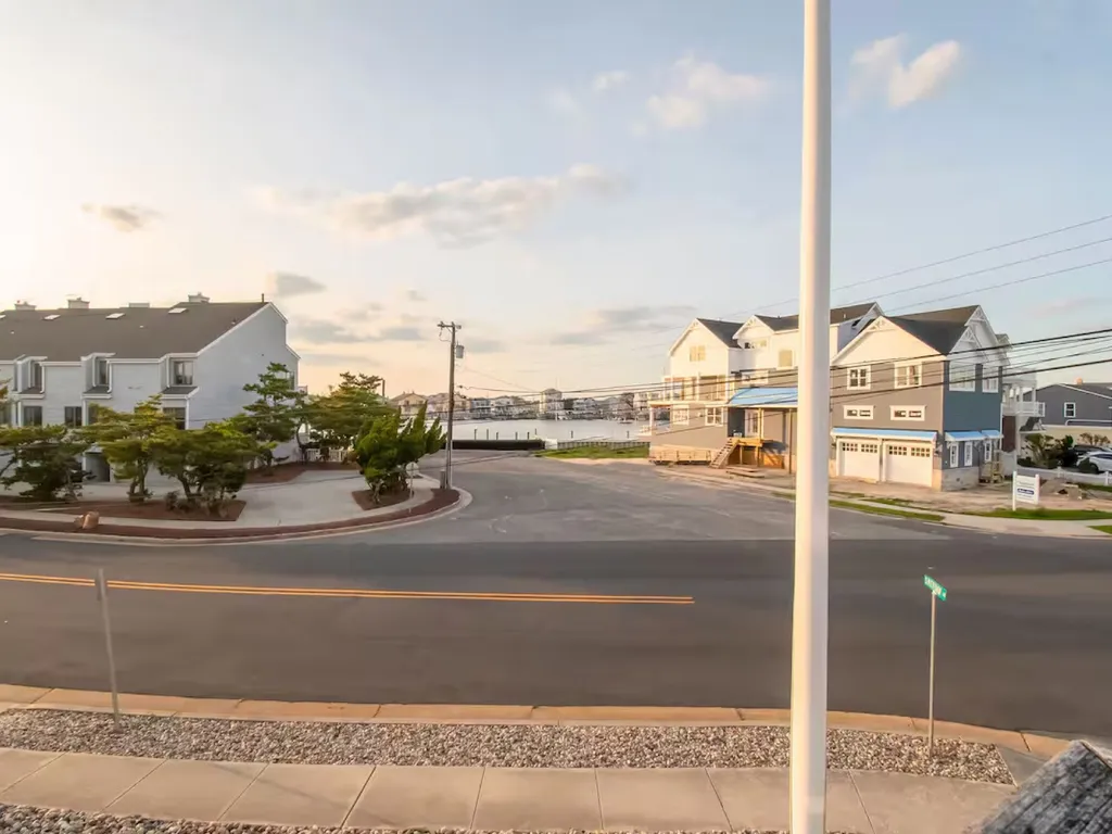 The bay view offers a stunning vista of serene waters, creating a sense of tranquility and natural beauty.