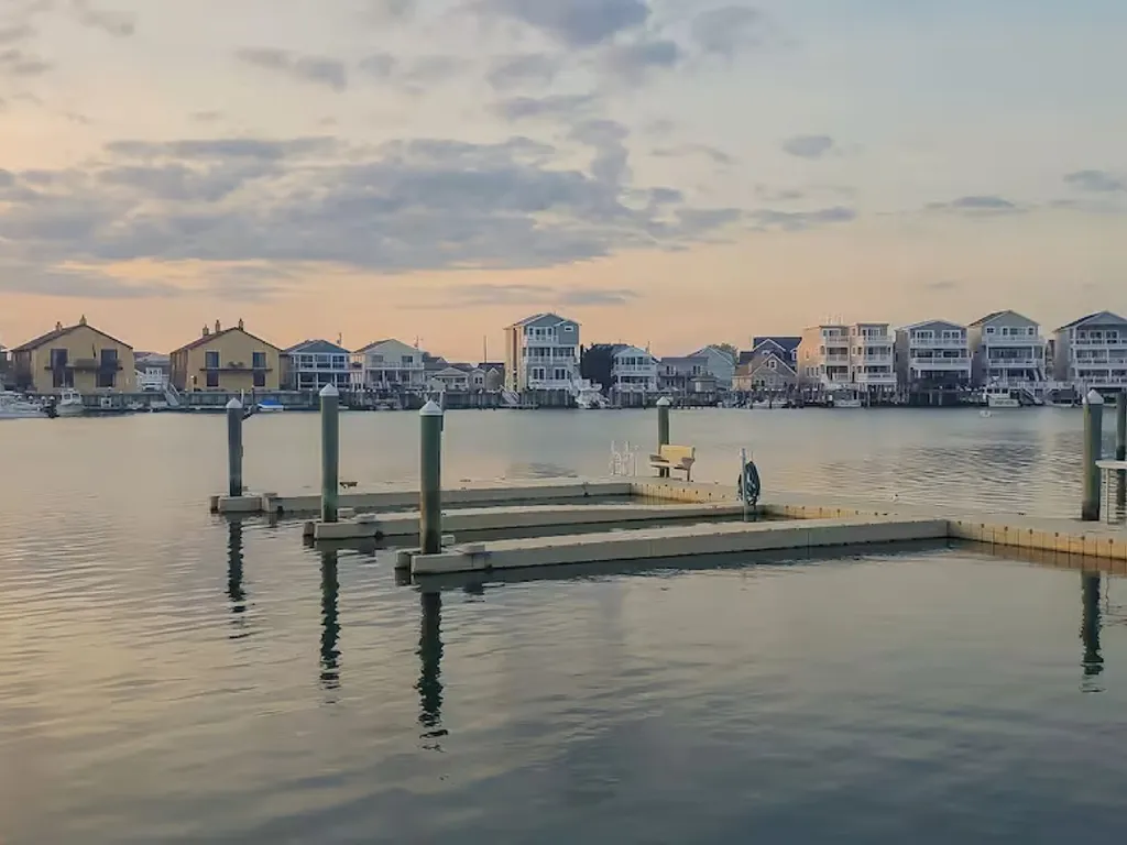 The bay view provides a breathtaking and picturesque scene.