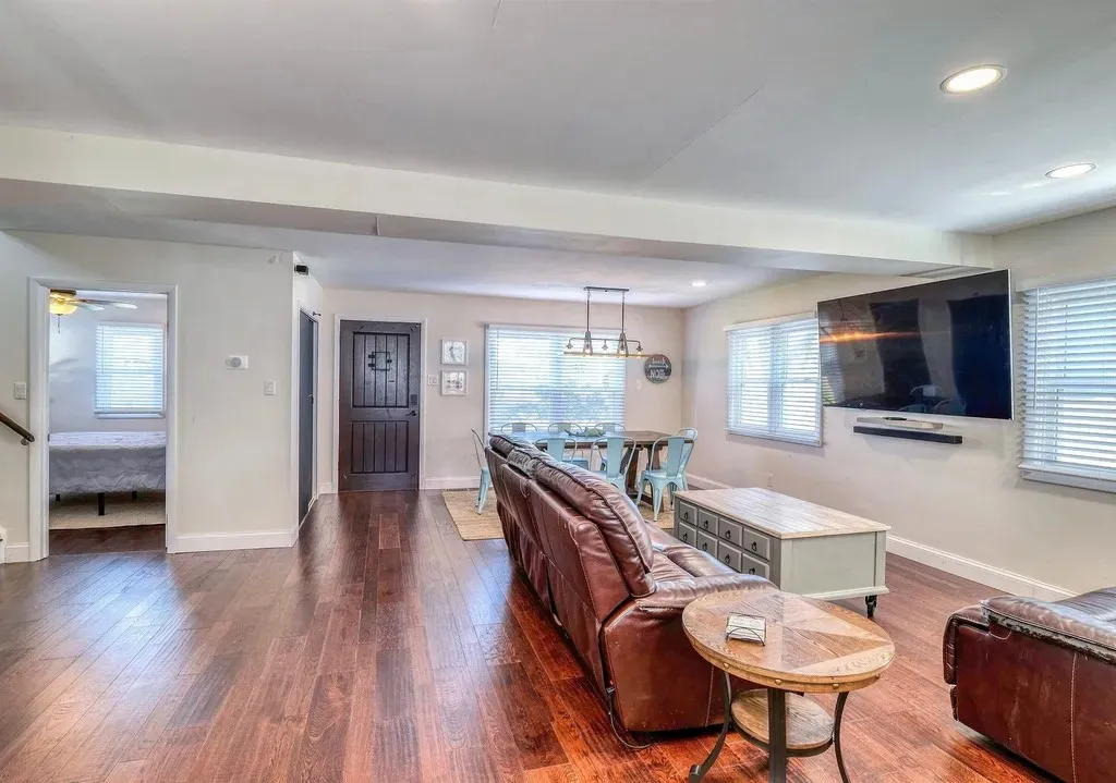 dining and living areas