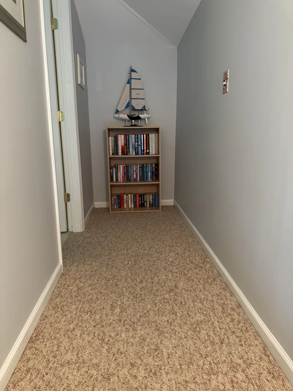 Upstairs Hallway with library 