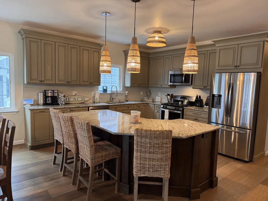 A gourmet kitchen with lots of cabinet space