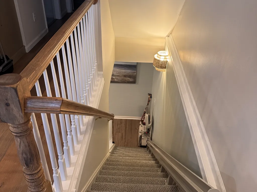 Use the chairlift to the upper floor to the bedrooms