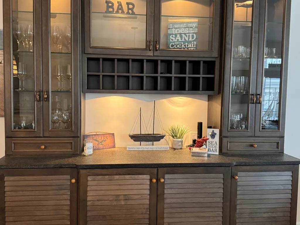 All your barware can be found in the breakfront