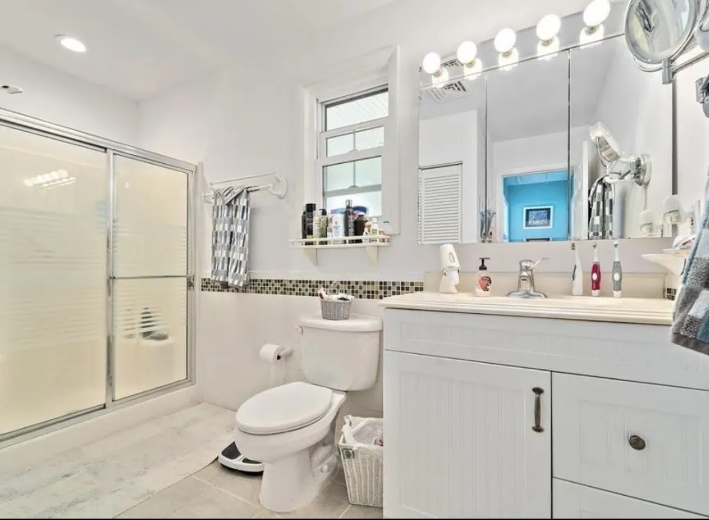 one of two full baths