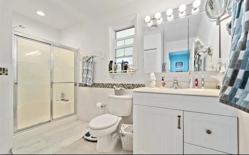 one of two full baths