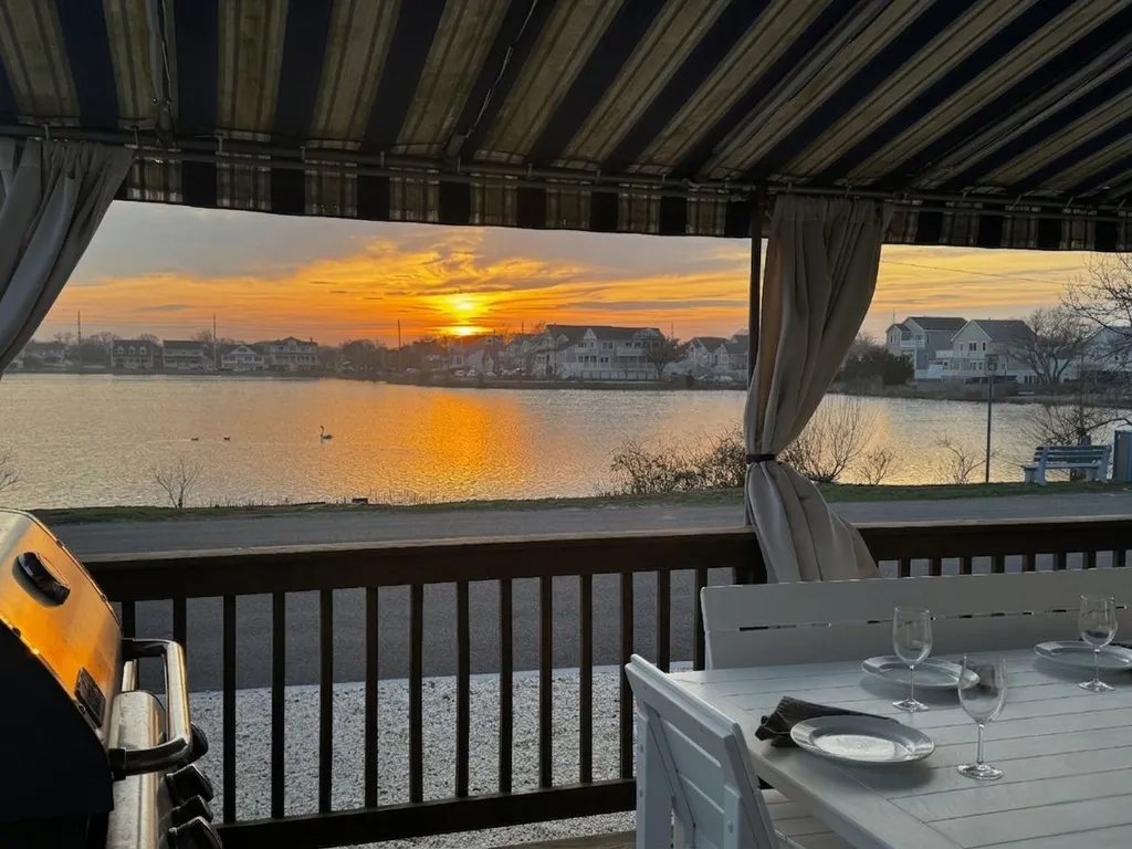 Sunset view from deck