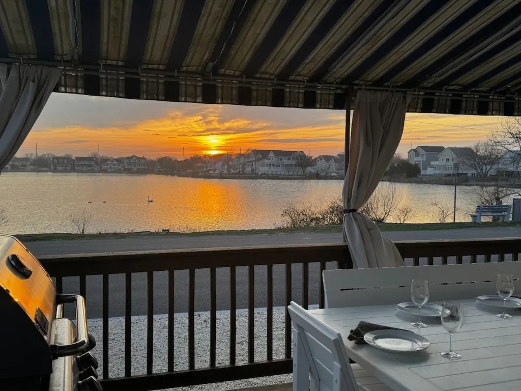Sunset view from deck