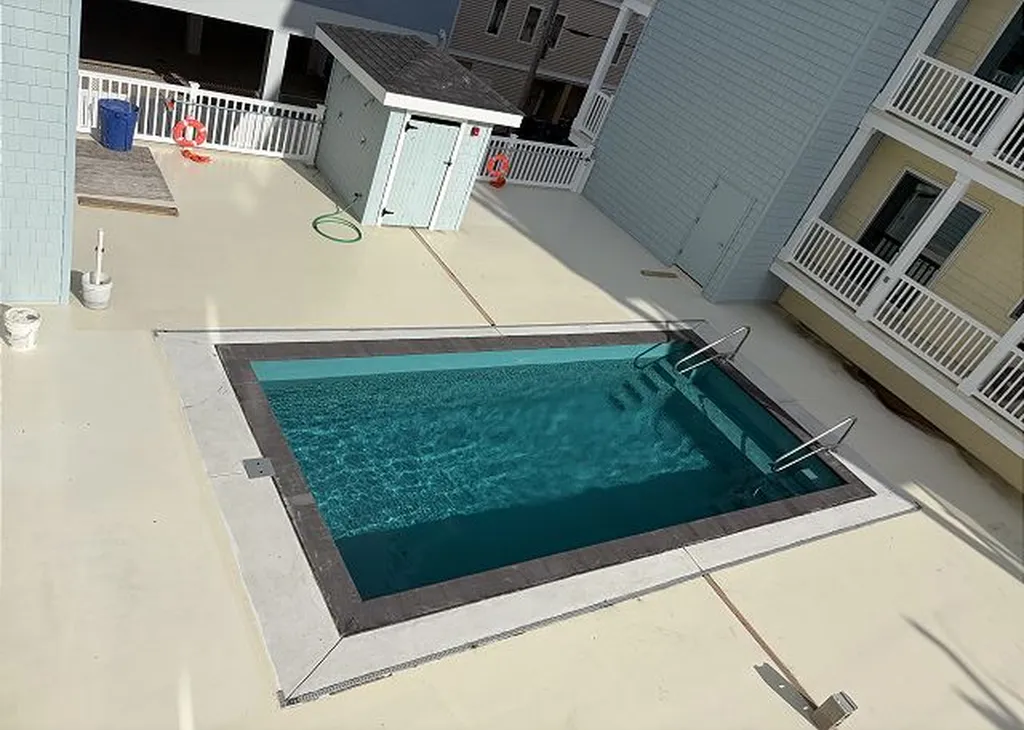Pool with large deck