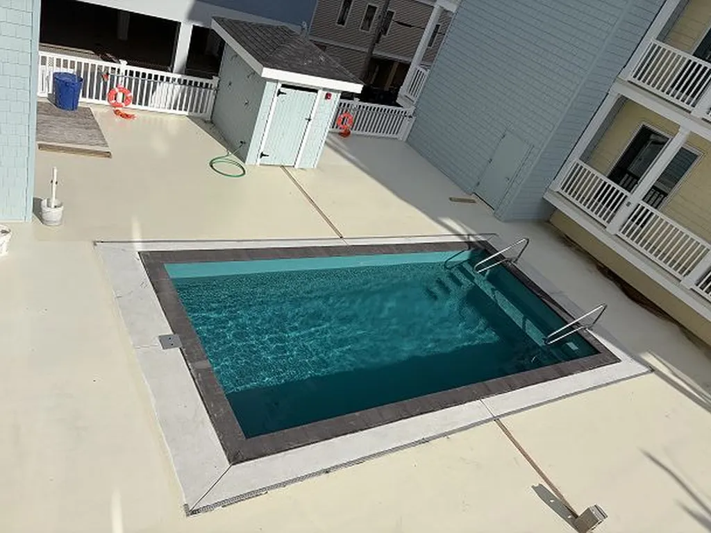 Pool with large deck