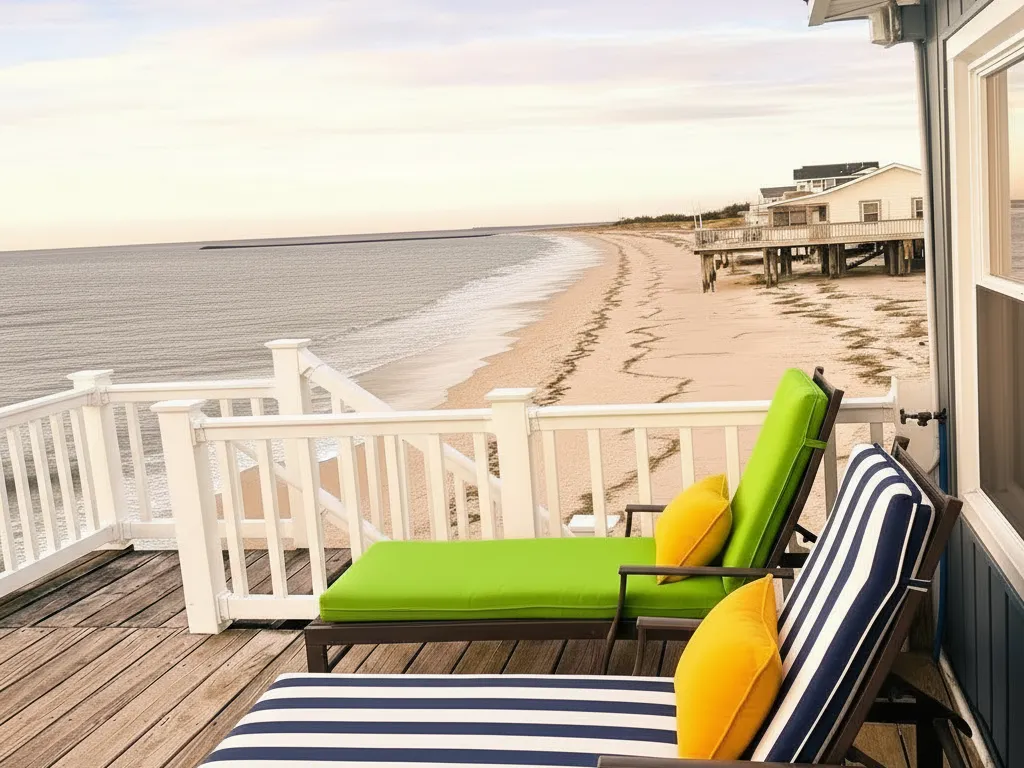 Beach front deck