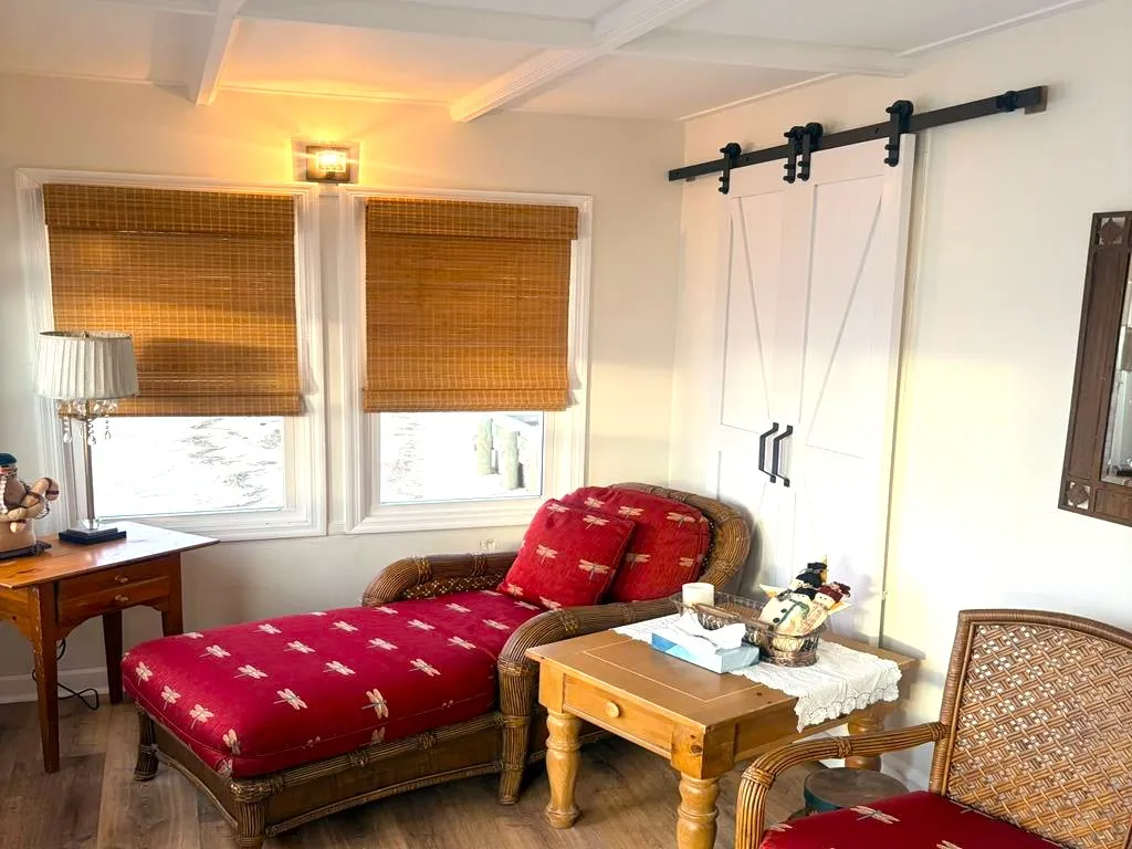 barn door style &amp;quot;window&amp;quot; opens to bed 1