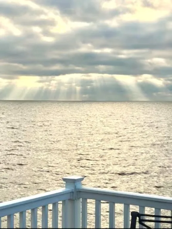 Sun shining through clouds