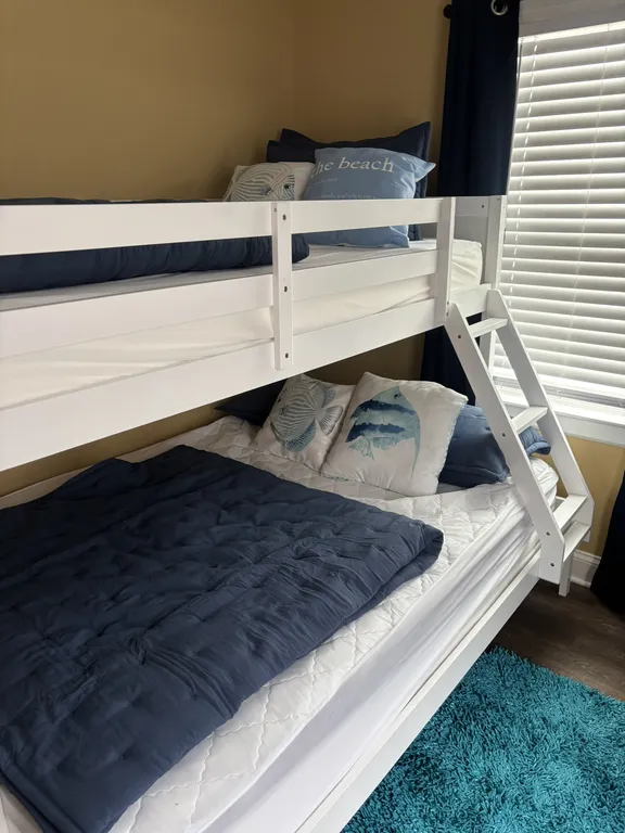Plenty of Fish Bedroom- 2nd floor, twin over full bunk bed