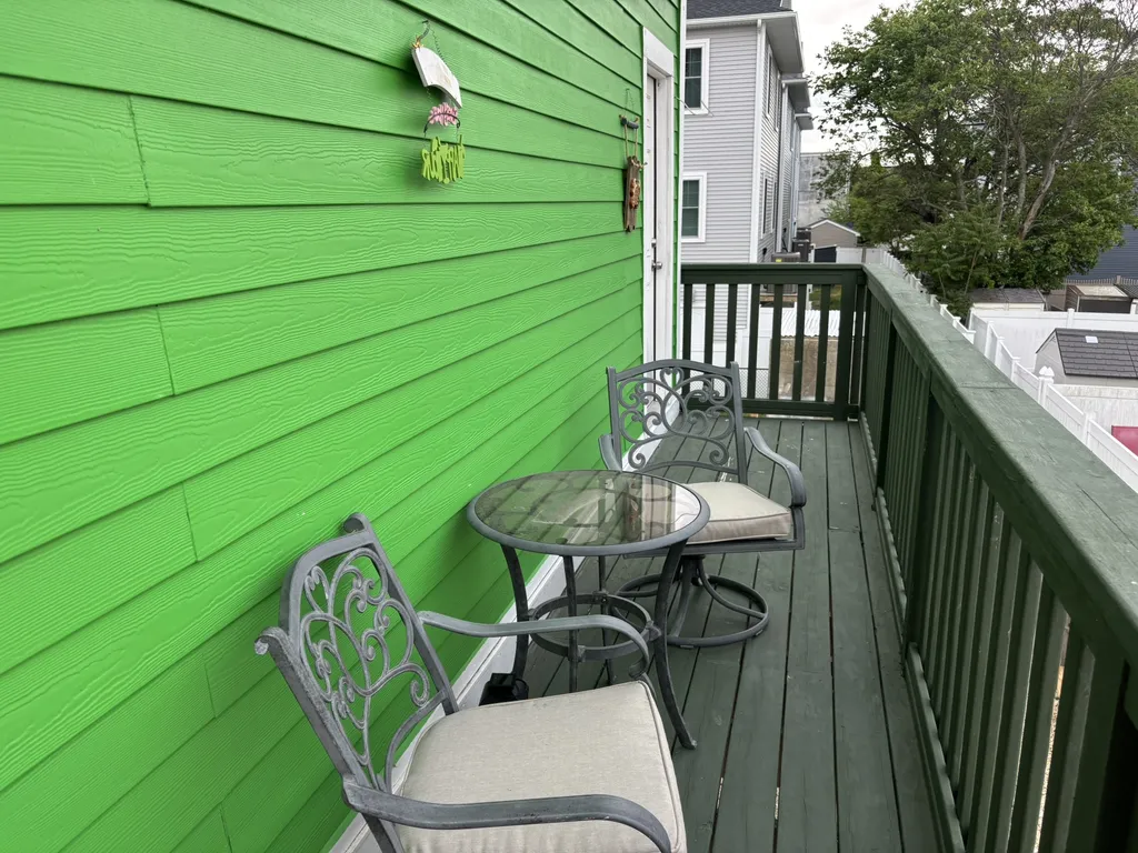 Back deck off private in-law suite entrance and kitchen- first floor
