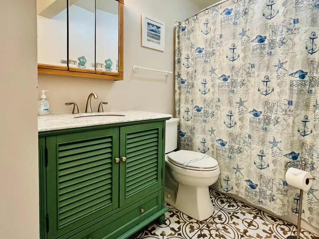 Hall Bath with tub and shower